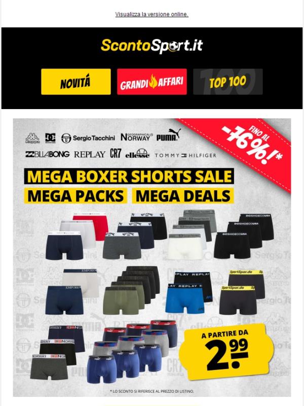 MEGA SALDI SU BOXER A PARTIRE DA 2,99 €! 🩳🔥