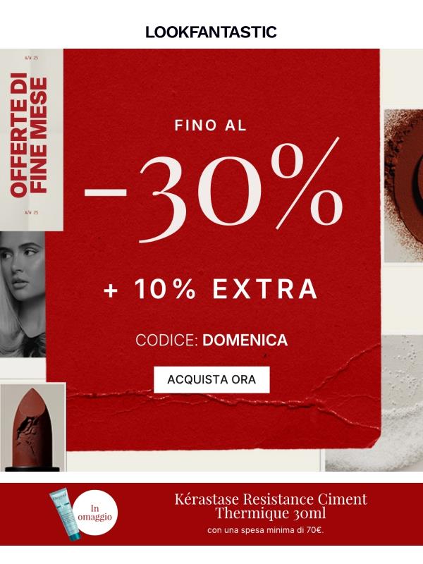 Shopping della domenica | Fino al -30% + omaggio