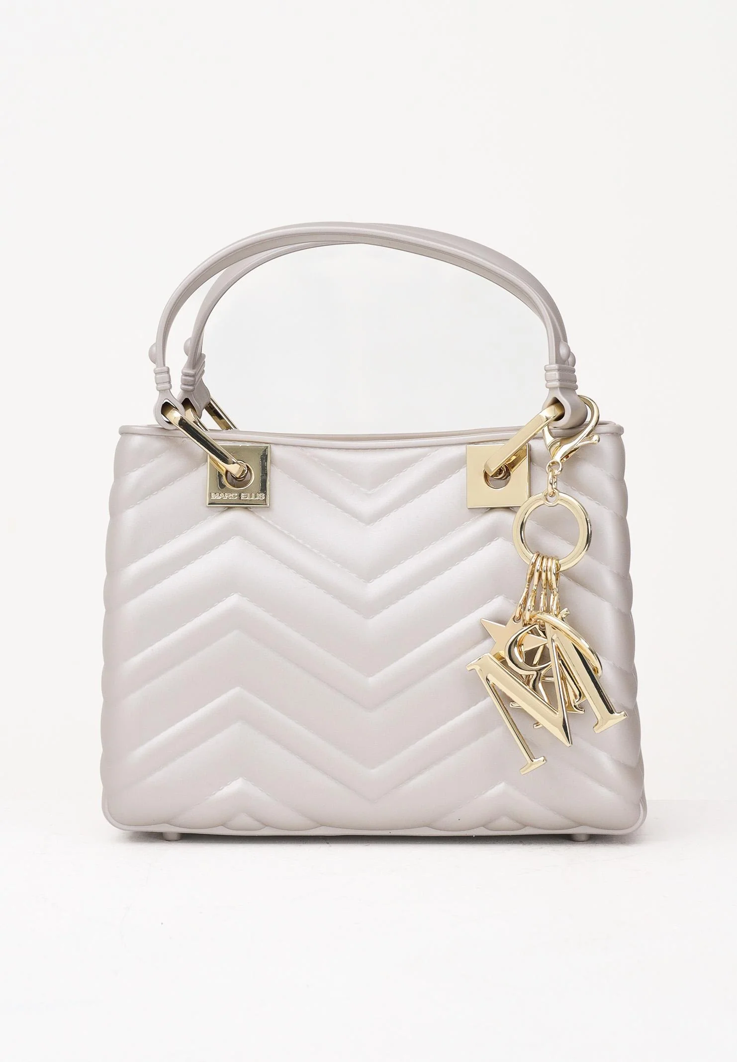 Image of MARC ELLIS Borsa a mano Flat Krissy S grigio perla da donna