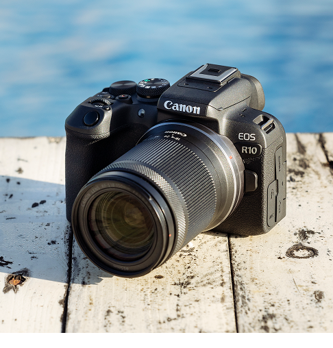 Primo piano di una fotocamera Canon