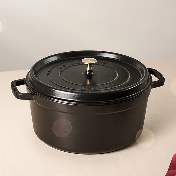 Cocotte rotonda - 28 cm, Nera