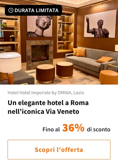 Un elegante hotel a Roma nell&#x27;iconica Via Veneto