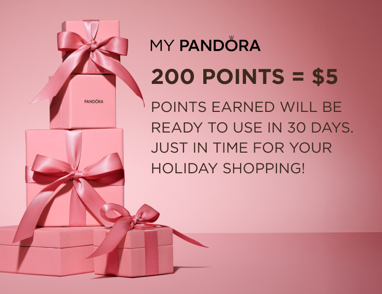My Pandora members earn 2X points on charms