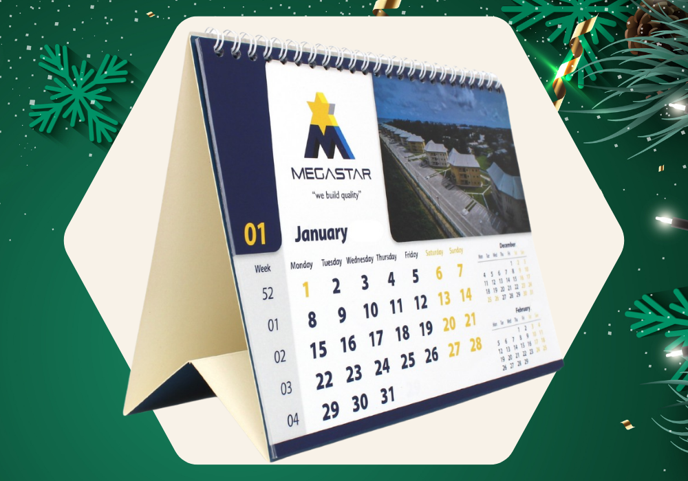  Calendario da tavolo con spirale