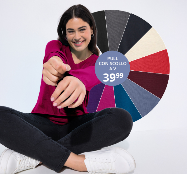 Maglione con scollo a V