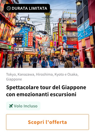 Spettacolare tour del Giappone con emozionanti escursioni