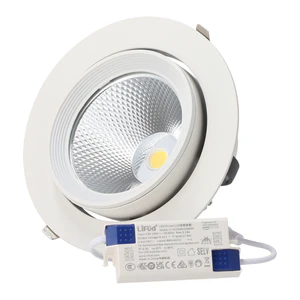 Faretto LED da incasso 40W CCT (tonalità di luce regolabile) Driver circolare regolabile LIFUD 40.000H Microprismatico [HOCOBCOR