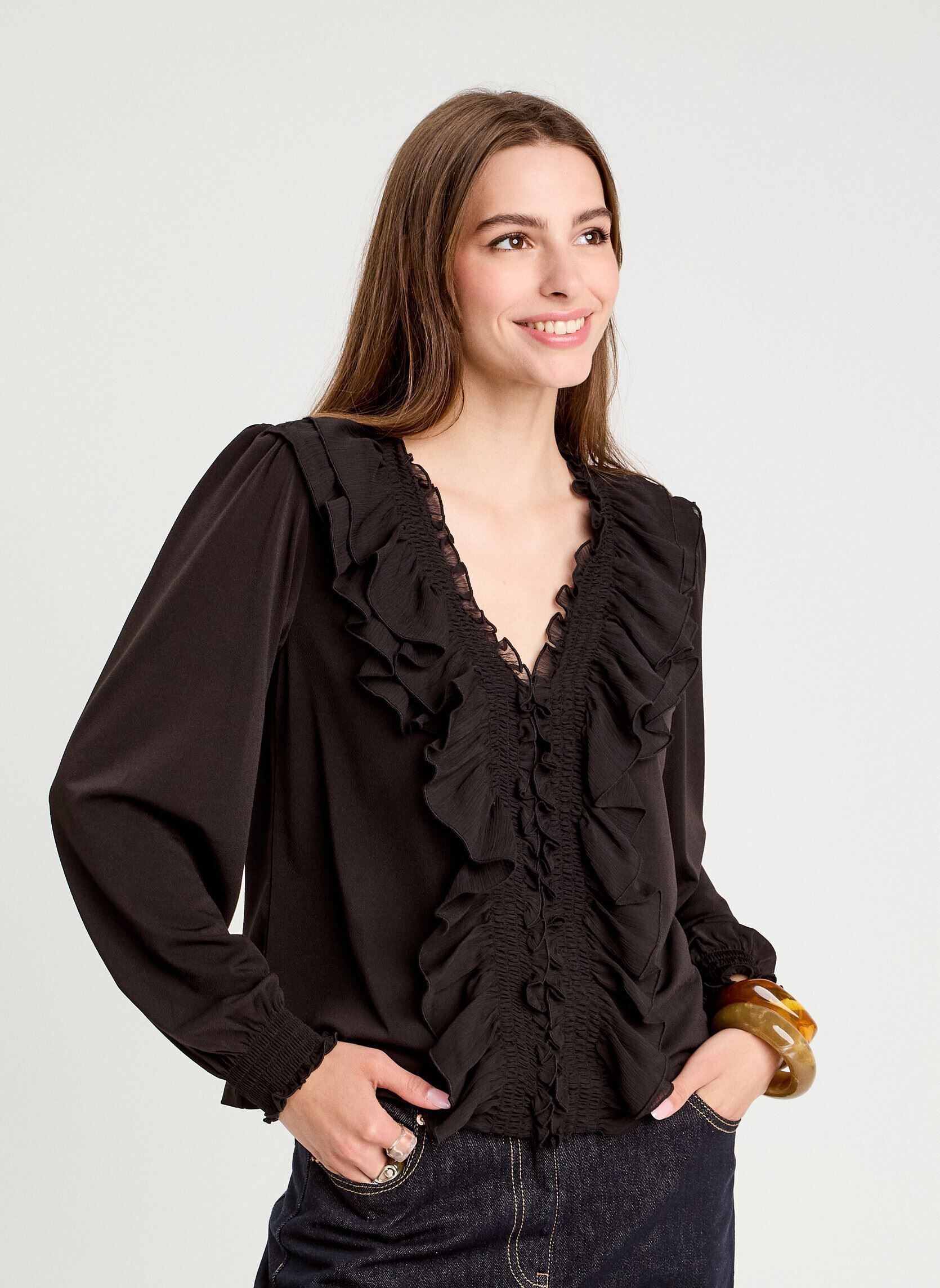 Cache Cache Bluse a maniche lunghe Blusa - LBLOULYS donna nero
