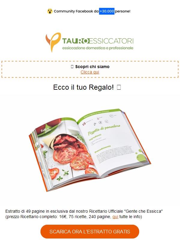 Estratto Ricettario Omaggio per te