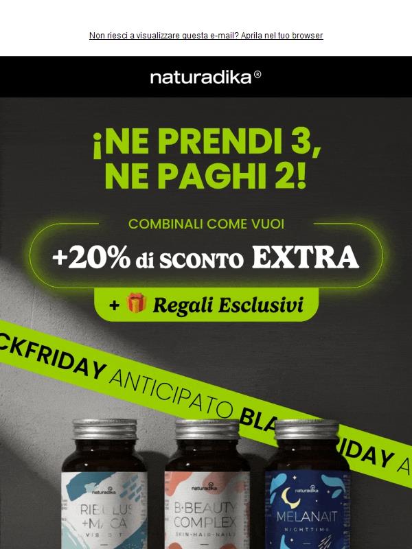 🎁 ¡Prendi 3, Paghi 2! 1 è Gratis