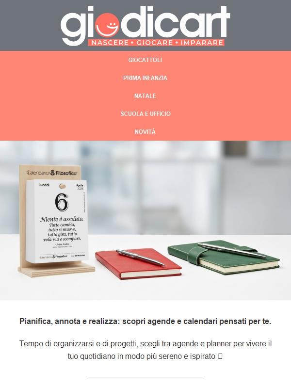 💭 Ogni giorno organizzato… e ispirato! 💡