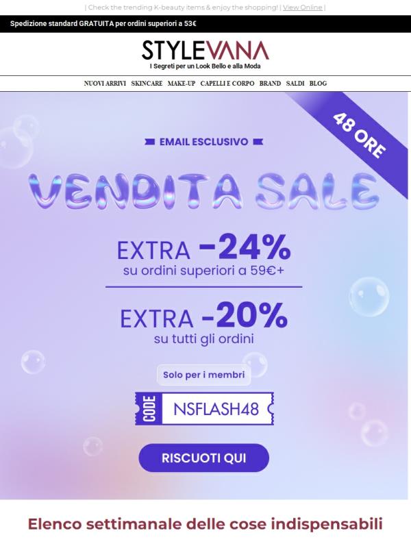 Vendita flash in corso💥24% DI SCONTO!