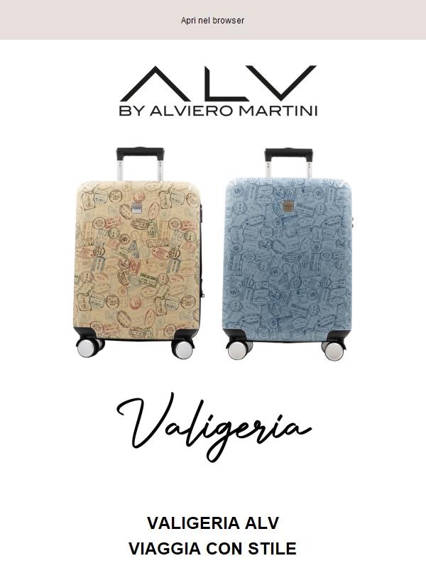 Parti con stile: -20% sulla Valigeria ALV ✈️
