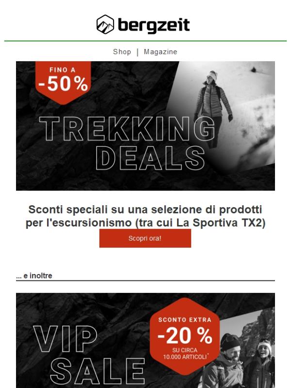 🔴 Ultime ore VIP Sale ed sconti escursionismo 🔴