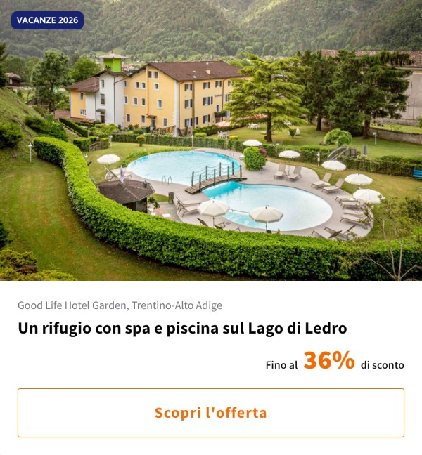 Un rifugio con spa e piscina sul Lago di Ledro