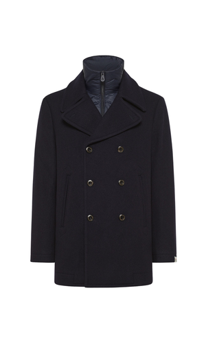 Double-breasted jacket with bib