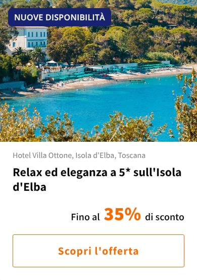 Relax ed eleganza a 5* sull&#x27;Isola d&#x27;Elba