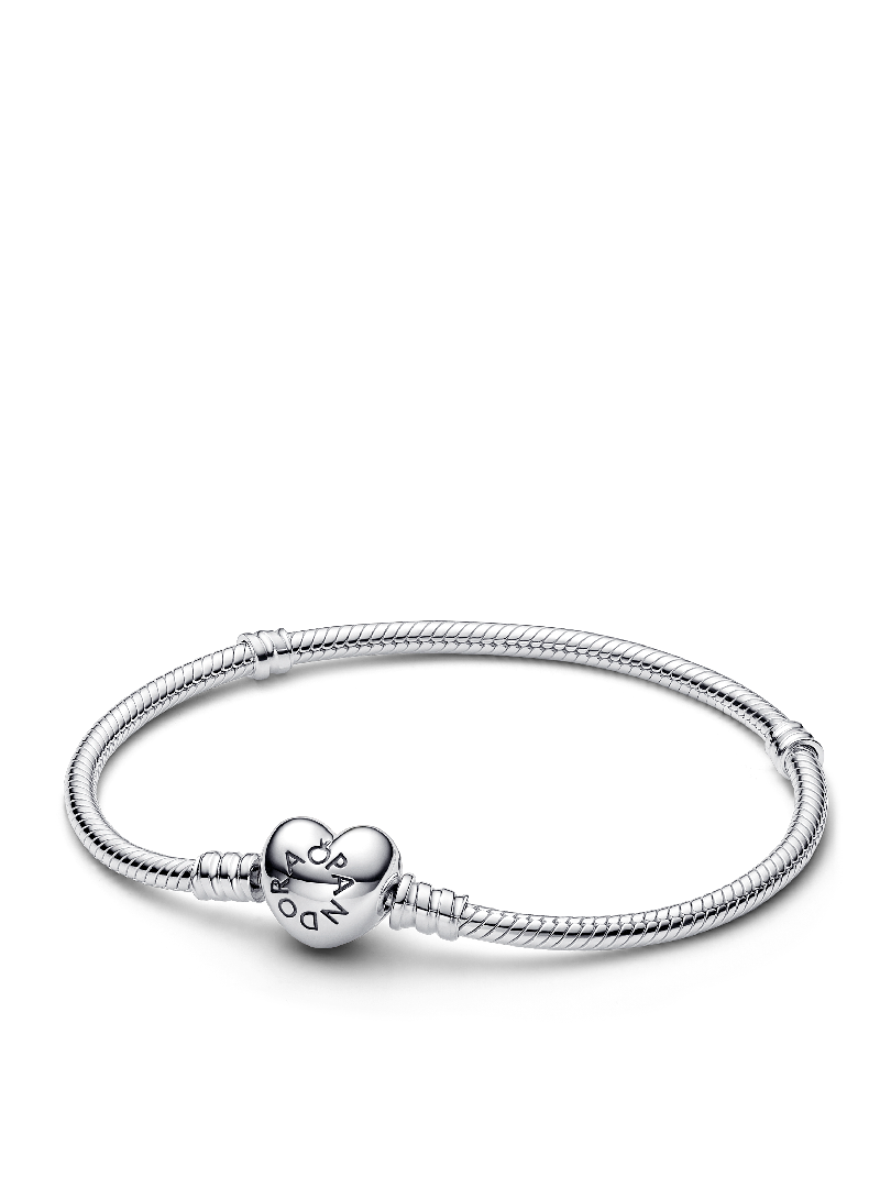 Moments Heart & Snake Chain Bracelet