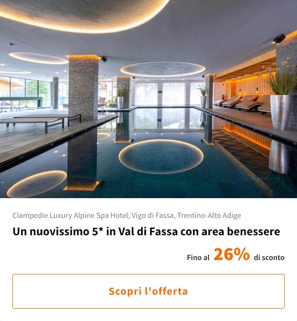 Un nuovissimo 5* in Val di Fassa con area benessere