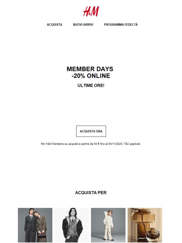 Ultime ore! -20% online