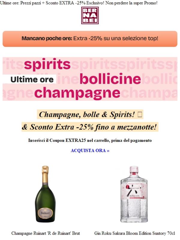 Champagne, bolle & Spirits 🤑 + EXTRA -25%