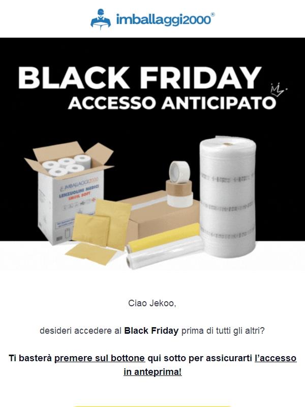 🔒 Black Friday segreto, solo per te
