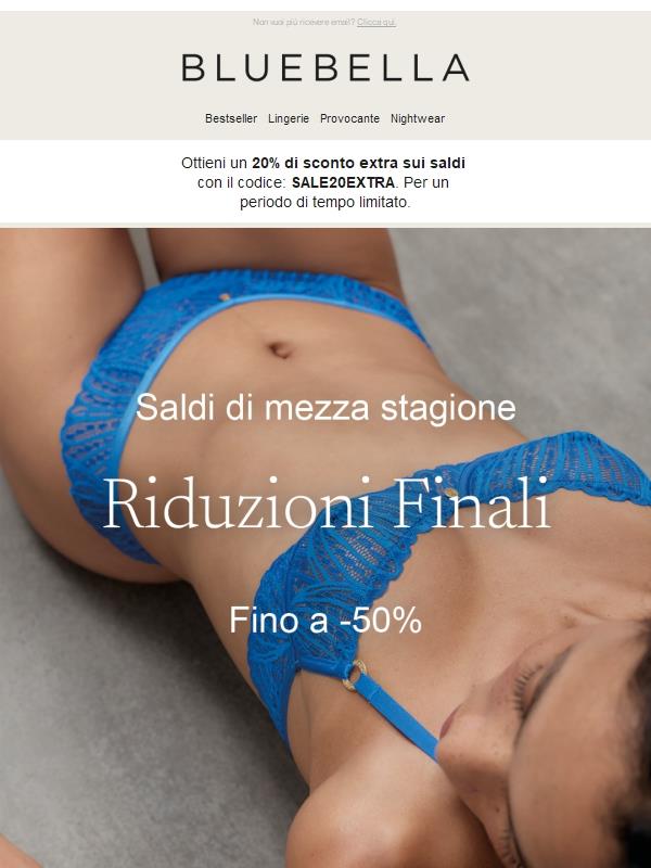 SALDI riduzioni finali: fino a -50%