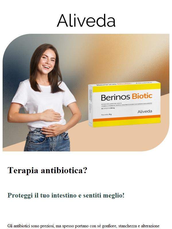 Antibiotici in corso? Difendi il tuo equilibrio intestinale con Berinos Biotic.