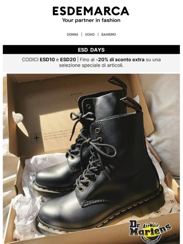 Rinnova il tuo guardaroba con ESD Days con sconti fino al 20%