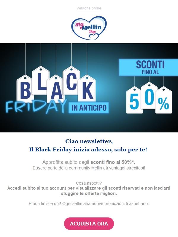 🔥Black Friday in anticipo: fino al -50%