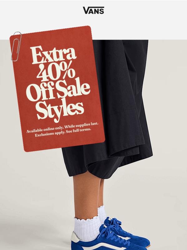 It's On! Extra 40% Off Sale Styles