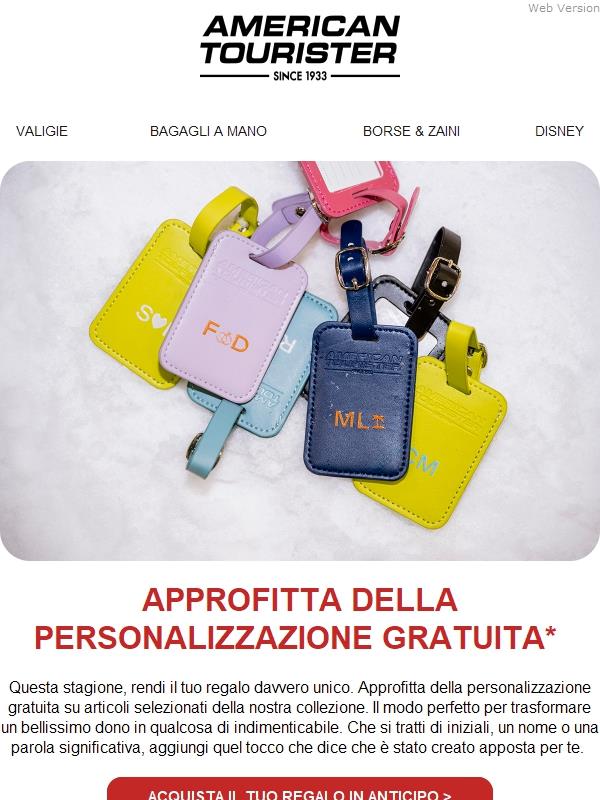 Acquista il tuo regalo in anticipo e approfitta della PERSONALIZZAZIONE GRATUITA