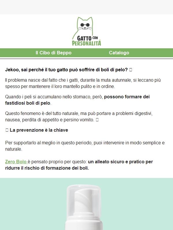 Il tuo gatto soffre di boli di pelo?