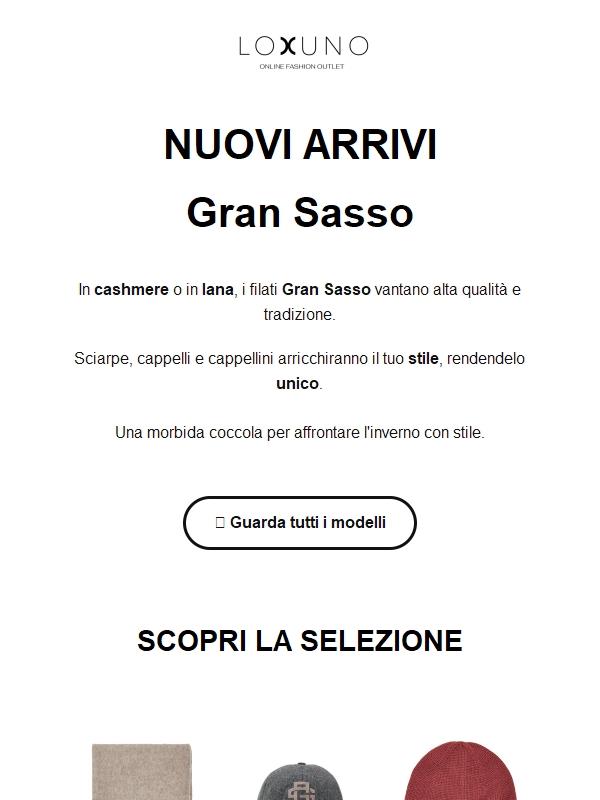 Nuovi arrivi Gran Sasso: accessori scontati del 40%