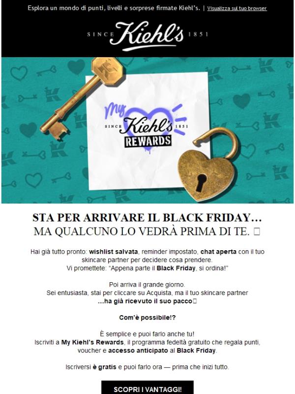 My Kiehl’s Rewards – Ti diciamo solo: anteprima Black Friday 👀