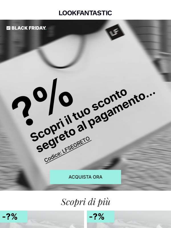 ?% di sconto | Sconto misterioso