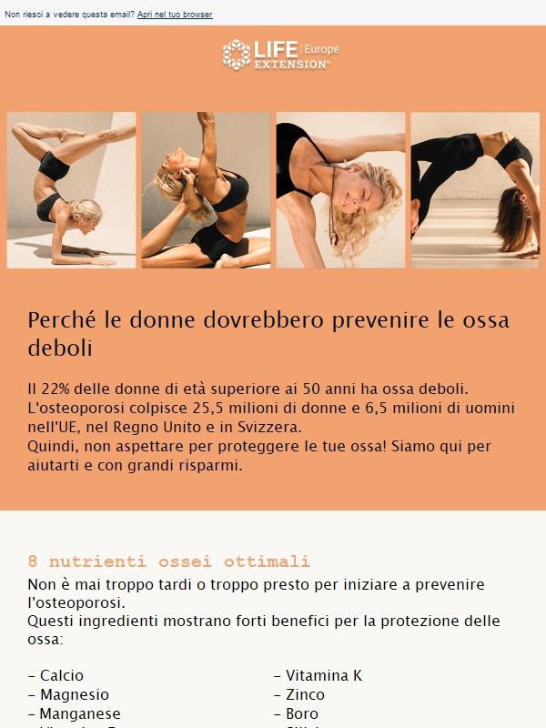 Le donne dovrebbero prevenire le ossa deboli