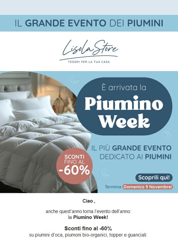 Piumino Week: i prezzi più bassi dell’anno fino al -60%!