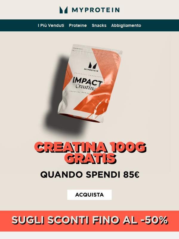 Creatina GRATIS Solo per Oggi 🎁