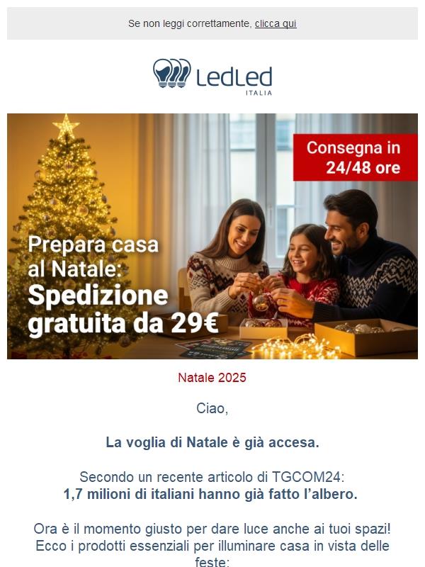 ! Prepara casa al Natale: Spedizione gratuita da 29€ 🎄