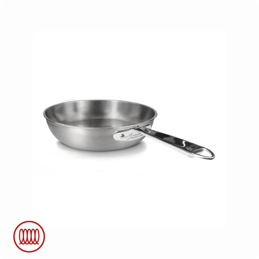 Alu-Inox 3-ply High Induction Frying Pan with Tubular Handle in Satin-Finished AluInox - 20 cm