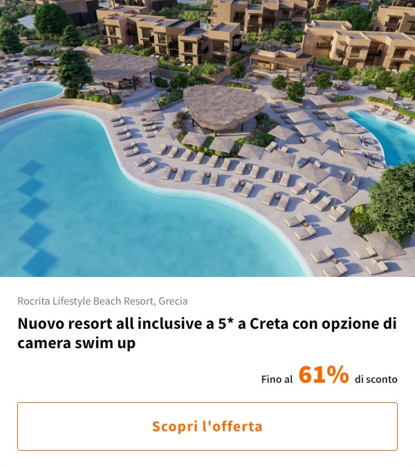 Nuovo resort all inclusive a 5* a Creta con opzione di camera swim up