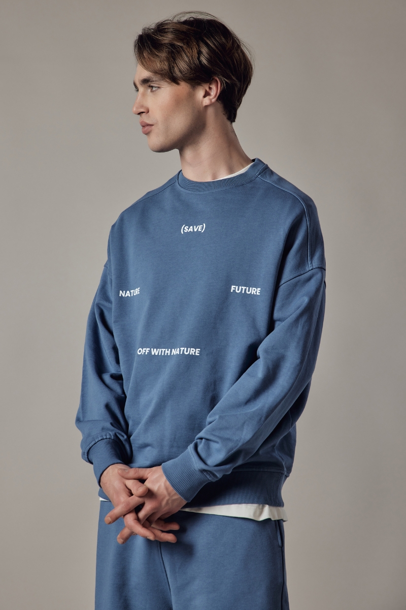 Felpa Girocollo Loose Fit Uomo