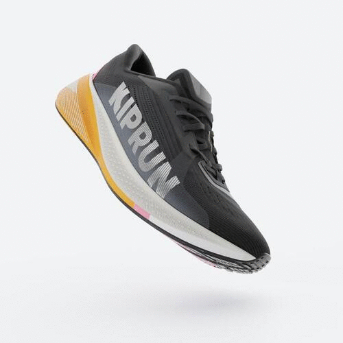 Scarpe running donna CUSHION 500 PREMIUM nero-rosa KIPRUN