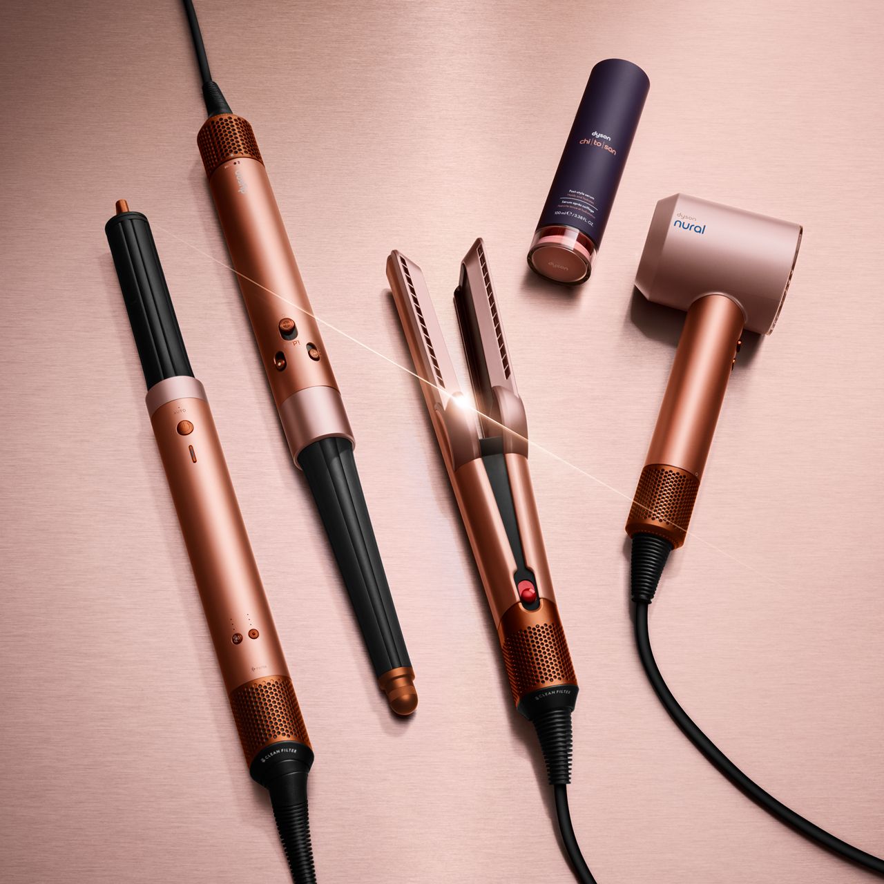 Dyson Airwrap ID multi-styler and dryer with complimentary accessories.