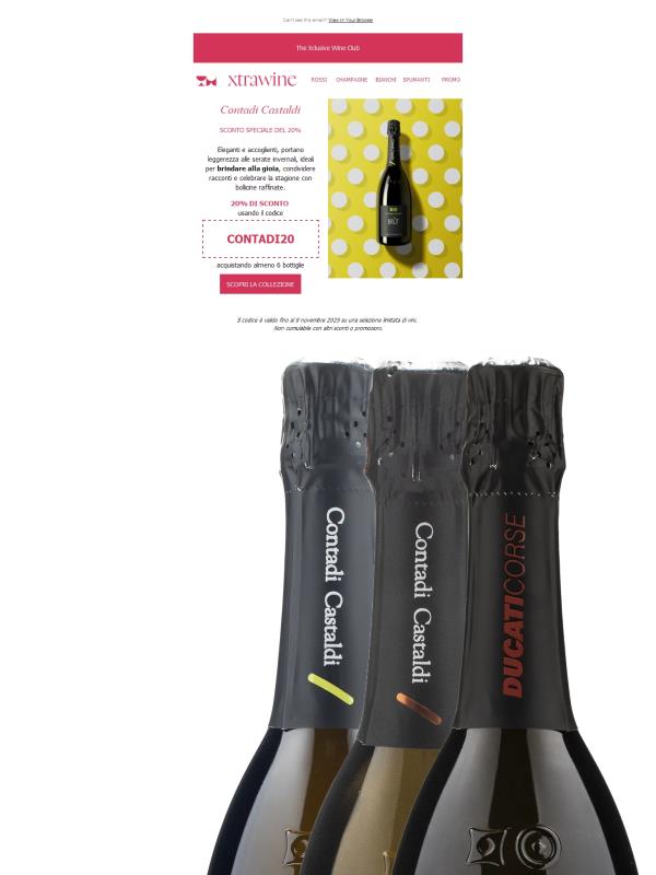 Contadi Castaldi: tutta la collezione al 20% di sconto