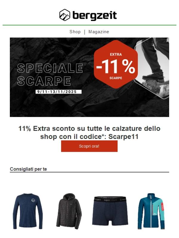 Tutte le calzature in extra sconto! 🔴