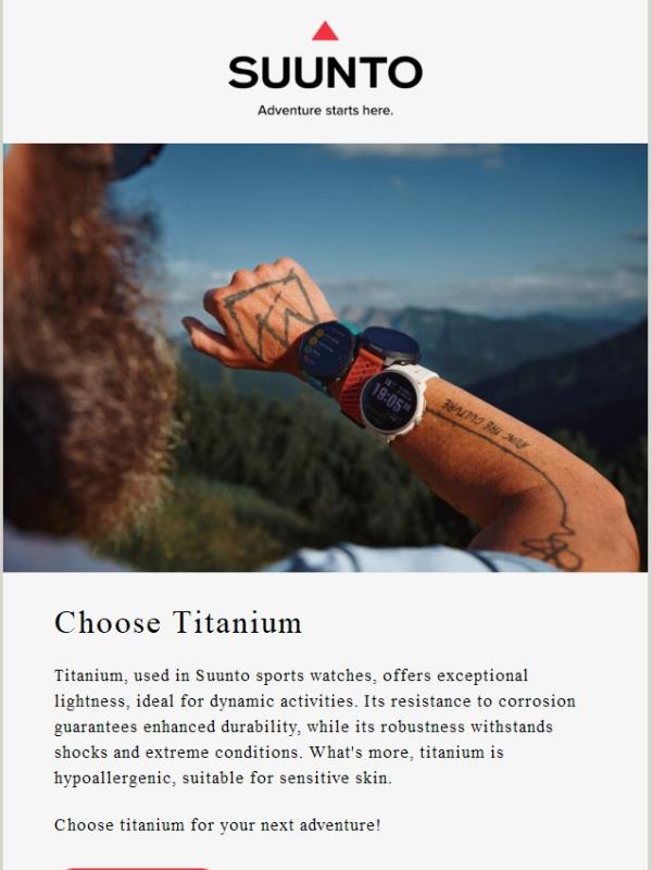 Suunto Titanium watches