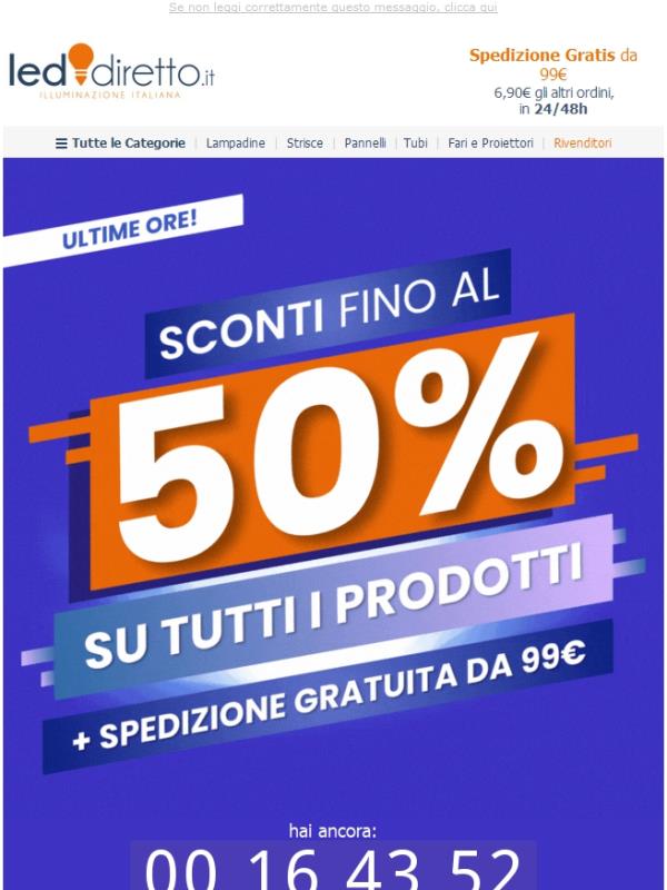 ULTIME ORE ⏰ 👉😱 SCONTO 50% su tutti i prodotti, ma solo fino al 5 novembre