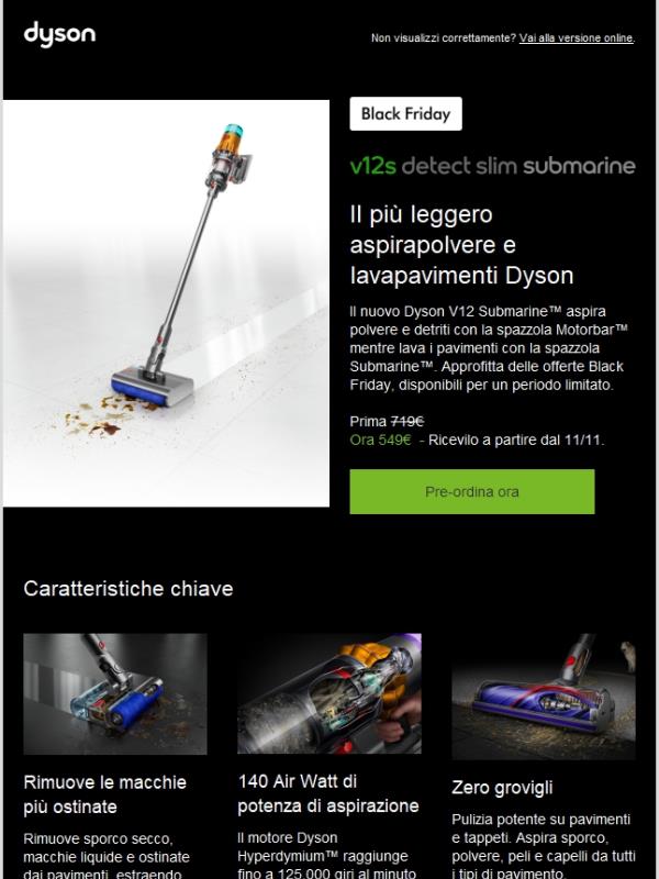 Pre-ordina il nuovo Dyson V12 Submarine™